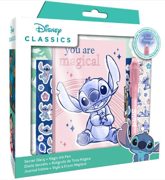 Diário Infantil Stitch Capa Dura Com Cadeado Disney em Promoção na