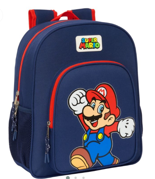 Super Mario Mochila Escolar 38cm