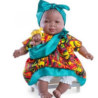 Reborn Africana - Maria c/ bebé 45cm de Marina & Pau