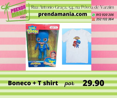 Boneco Luccas Neto Super Foca + T shirt