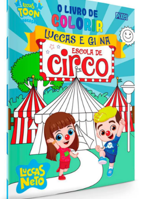 Livro de colorir Luccas e Gi no Circo