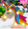 5D Unicorn Diamond Pintura com luzes LED - Pronto Envio