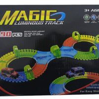 Blocos Pista Mágica Magic Tracks  90 peças Com LED