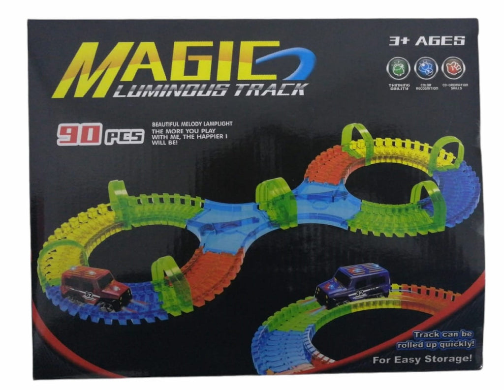 Blocos Pista Mágica Magic Tracks  90 peças Com LED