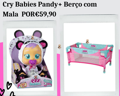 Cry Babies Pandy + Berço com Mala