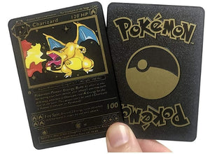 Versão 2022, 55 cartas Pokemon Pretas, em PVC, cartas Pok