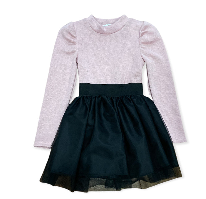 Vestido Infantil- Malha com Tule