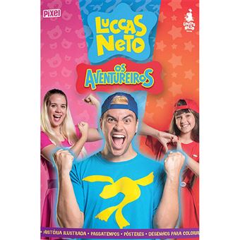 Prenda Mania KidStore - Livrão Luccas Neto para Colorir Os aventureiros  pre-venda for just €12.90. Para comprar clique aqui    #aventureiros #luccas #lucasneto